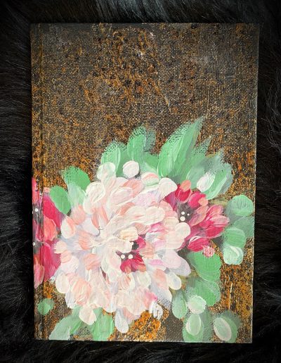 Hand painted floral journal