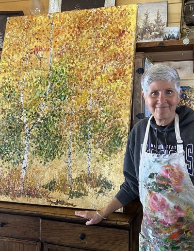 Aspen Autumn - 36x48 acrylic on gold