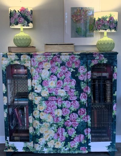 Custom painted vintage secretary with chalk paint